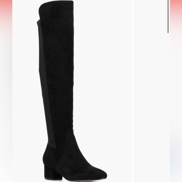 NWT Women’s Black Tall Boots, size 9. Faux Suede - Picture 2 of 5